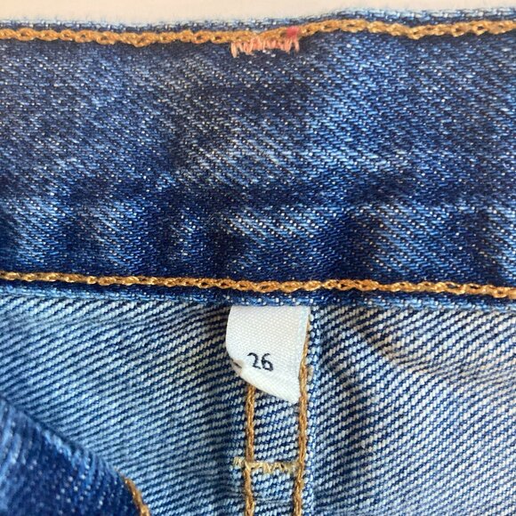 NOEND DENIM High Rise Straight Crop Jeans, Blue, 26 - Picture 12 of 15